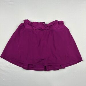Lululemon Pace Rival Skirt Pleated Magenta Purple Athletic Skort Womens 10